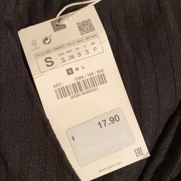 Zara black crop top - Picture 2 of 2